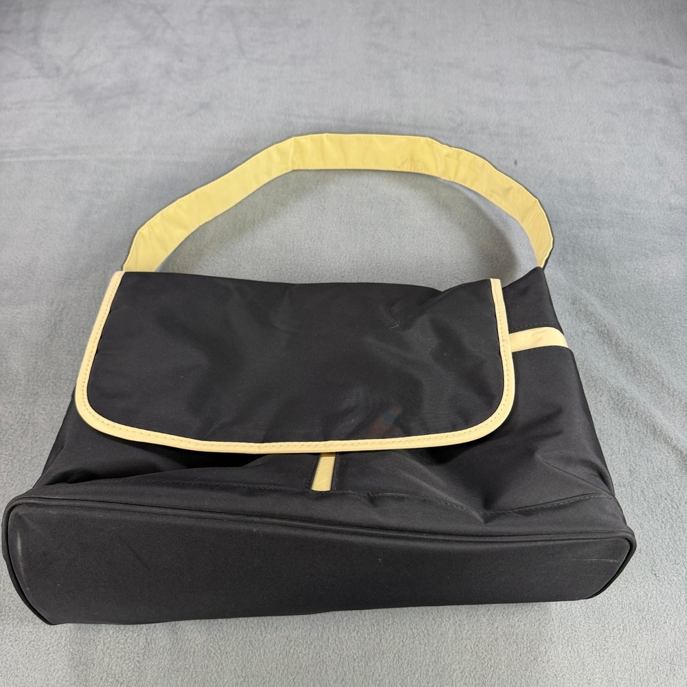 Medela Breast Pump Messenger Bag Black Yellow Diaper Tote Carryall
